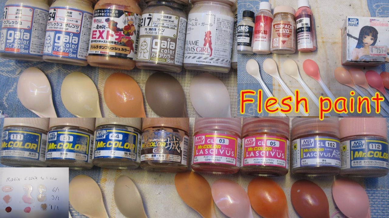 model kit workshop 166: Anime character flesh paints