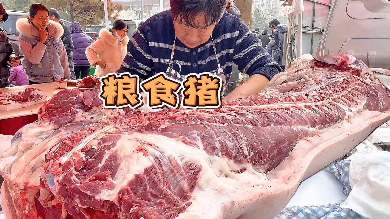 500多公斤大肥豬肥膘比豆腐厚，軋一刀肥肉都打顫，這豬肉太罕見，大哥一次買了20公斤【玖叔v​​log】#pork #猪肉 #玖叔vlog#华哥猪肉#玖叔猪肉#豬肉