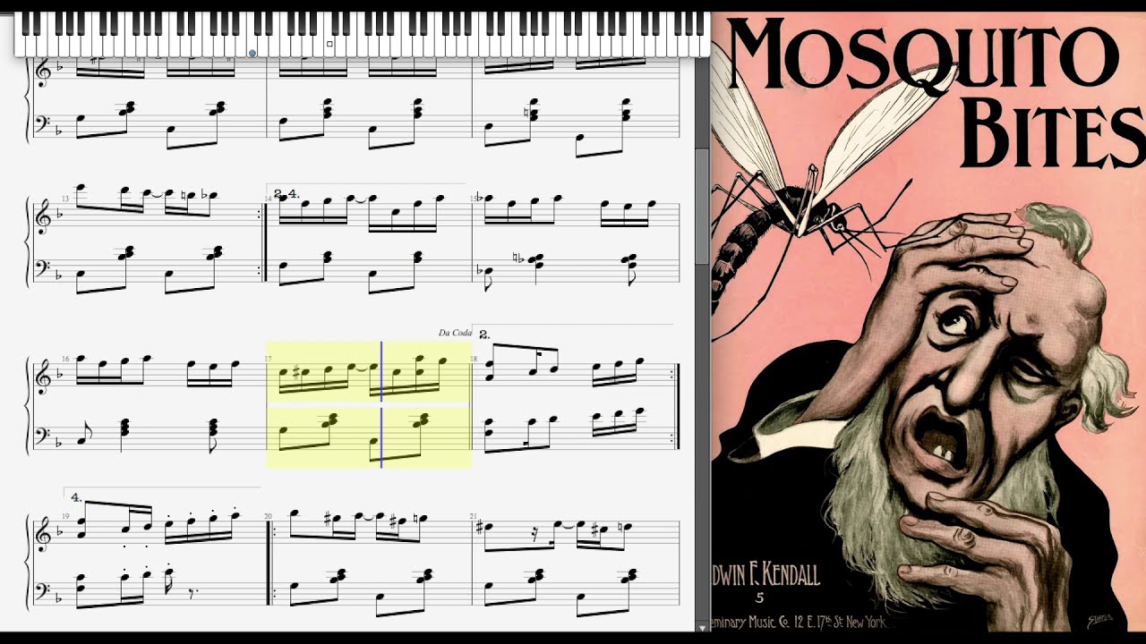 Mosquito Bites Rag by Edwin Kendall (1907, Ragtime piano)
