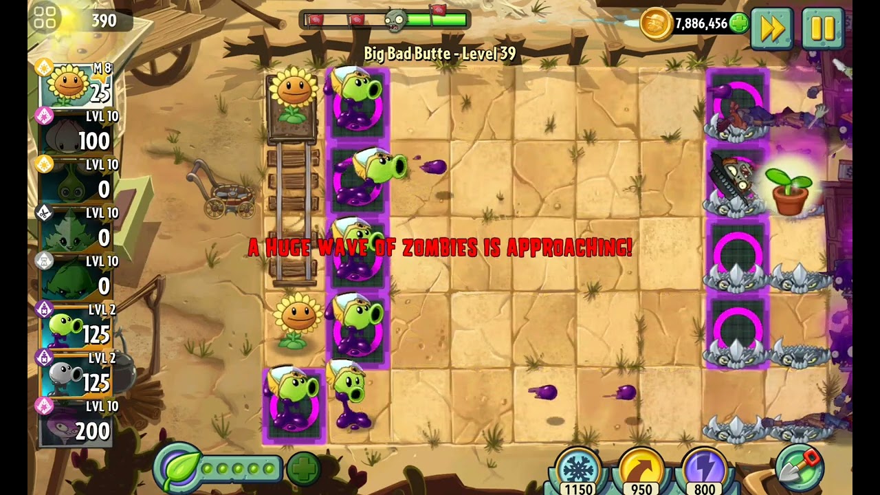 Plants Vs Zombies 2: Big Bad buttle nivel 39 #zombies #games #plantsvszombies #pvz #jump