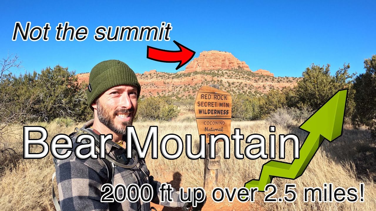 Hiking Bear Mountain in Sedona, AZ - A tough hike considering the length!