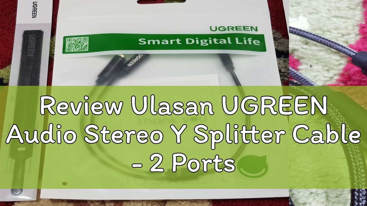 Review Ulasan UGREEN Audio Stereo Y Splitter Cable - 2 Ports (3.5mm)
