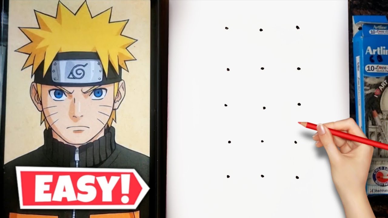 Dots turns into Naruto Drawing | Anime Naruto Drawing #naruto #Drawing
