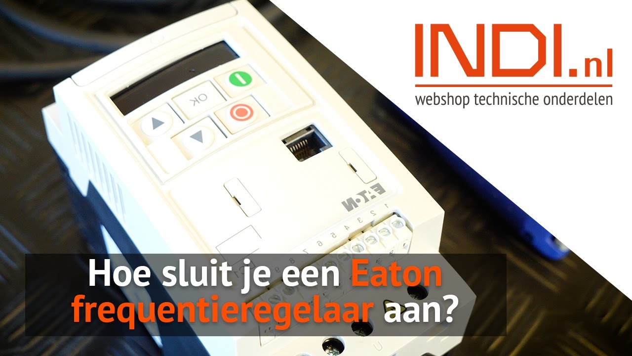 Hoe sluit je een Eaton frequentieregelaar aan?
