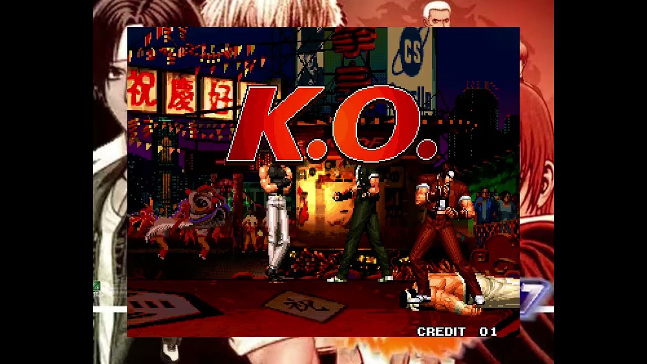 Novo quadro zerado com uma ficha KOF97 final secreto trio do Japão #snk #kof97