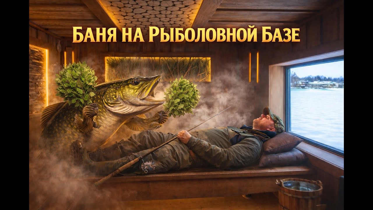 Баня на  рыболовной базе 