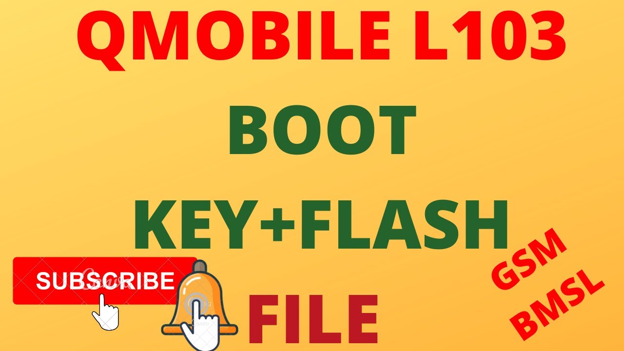 QMOBILE L103 BOOT KEY+FLASH FILE+RESET