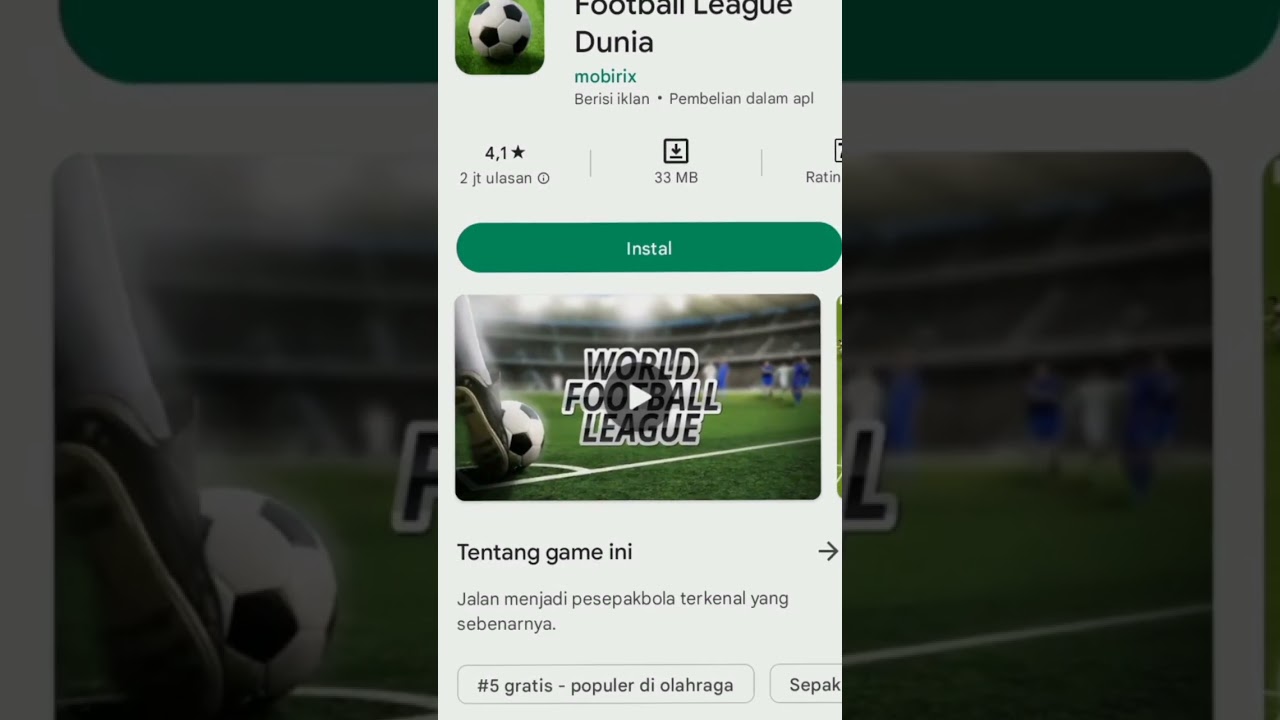 3 game sepakbola seru⁉️di play store