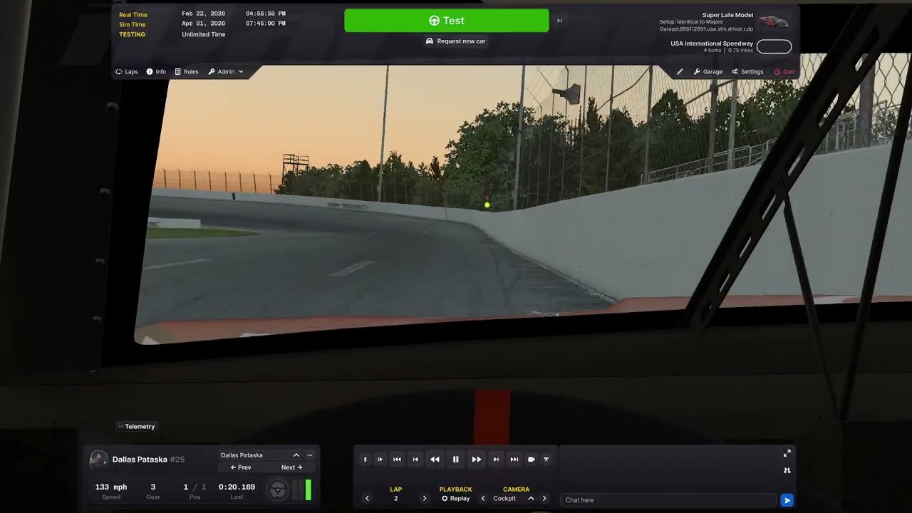 iRacing Super Late Model at USA FREE SETUP