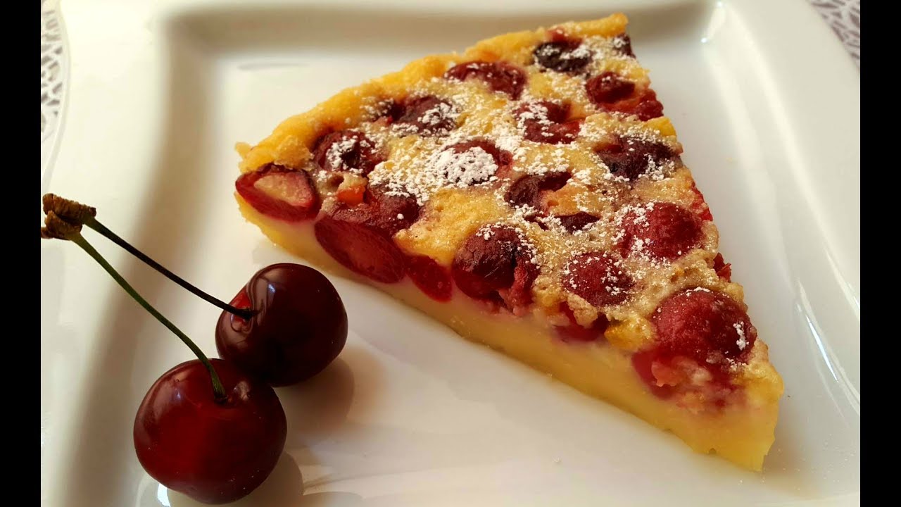 clafoutis aux cerises  تحلية رائعة بحب الملوك (كلافوتي)
