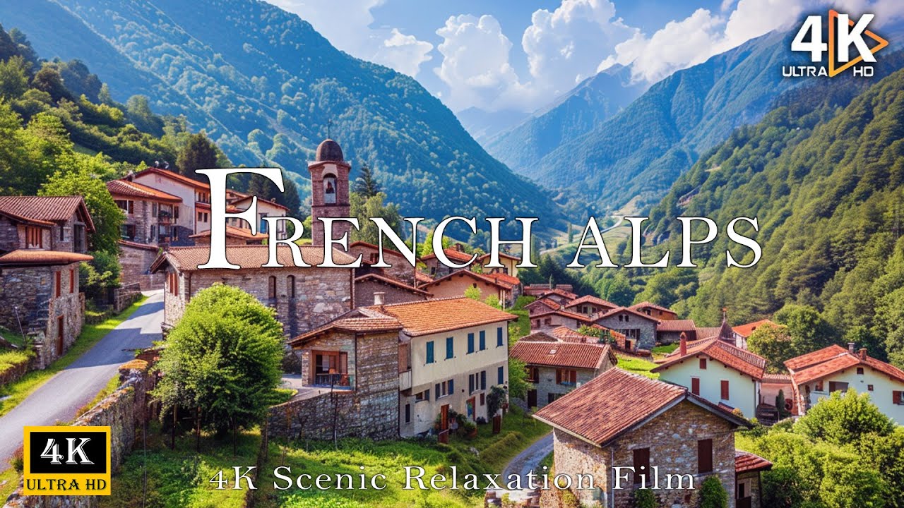 Winter French Alps in 4K Ultra HD ❄️ Enchanting Alpine Winter Scenery | Relaxing Music 2026