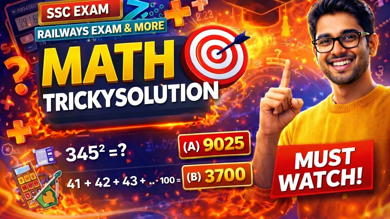 Top 15 math solution pyq for ssc railway and more 