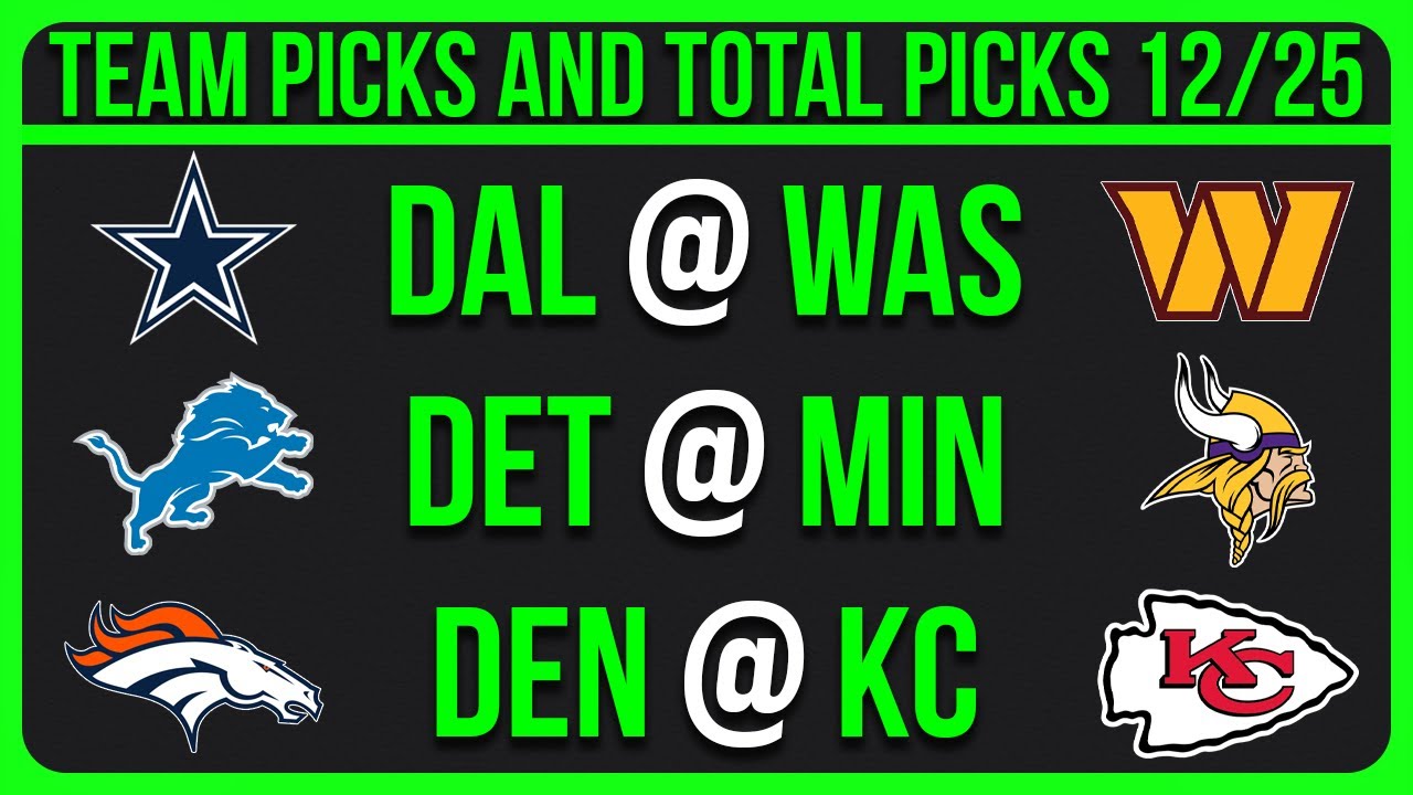 NFL Picks Today 12/25/25 NFL Week 17 Picks and Predictions