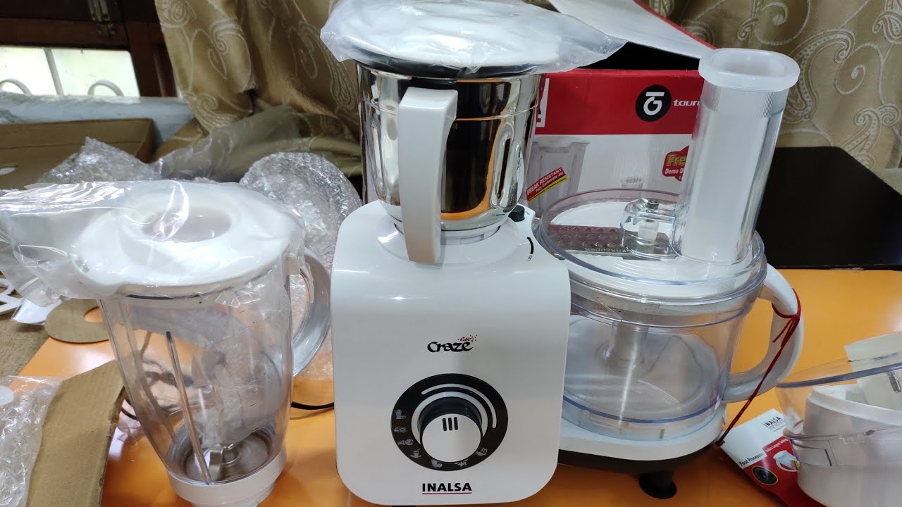 Inalsa Craze Dx 700-Watt Food Processor : Unboxing and Complete Set-up Tips