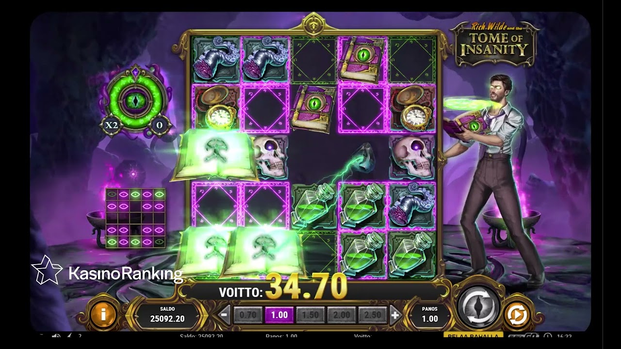 Rich Wilde and the Tome of Insanity (Play'n Go) Damnation-ilmaiskierros! - KasinoRanking