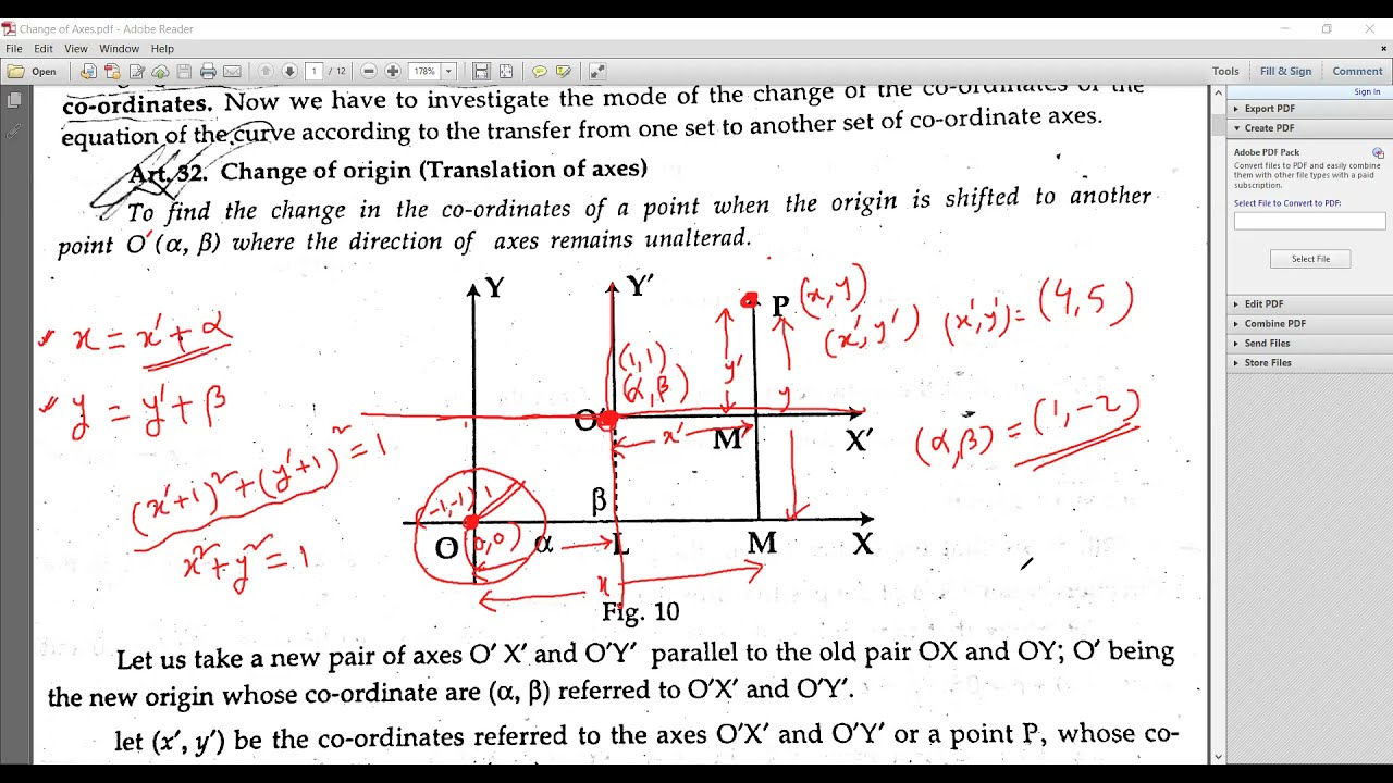 Change of Axes | Two Dimensional Geometry | Lecture 1