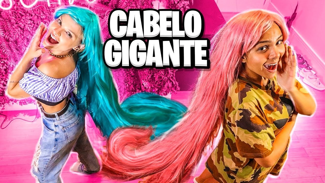 UM DIA INTEIRO COM CABELO GIGANTE!!