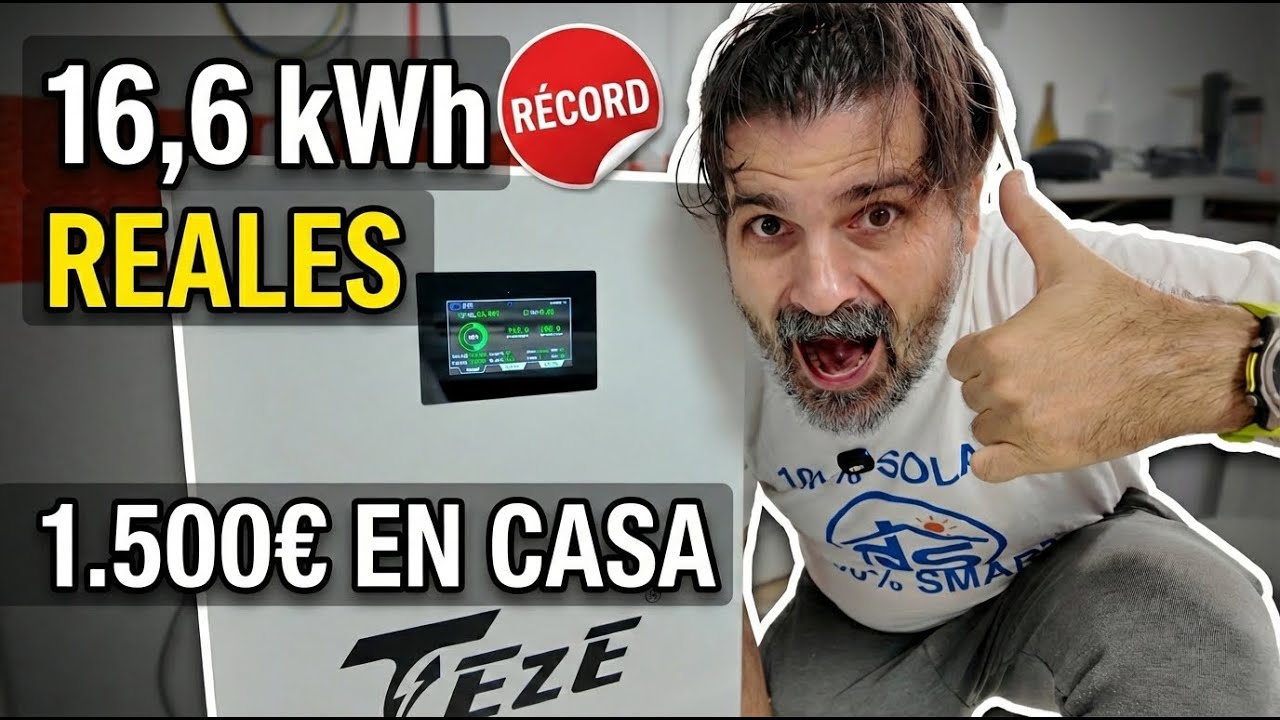 TZPOWER: batería vertical con 16,6 kWh REALES (récord) por ~1.500€ en casa | Review + Test