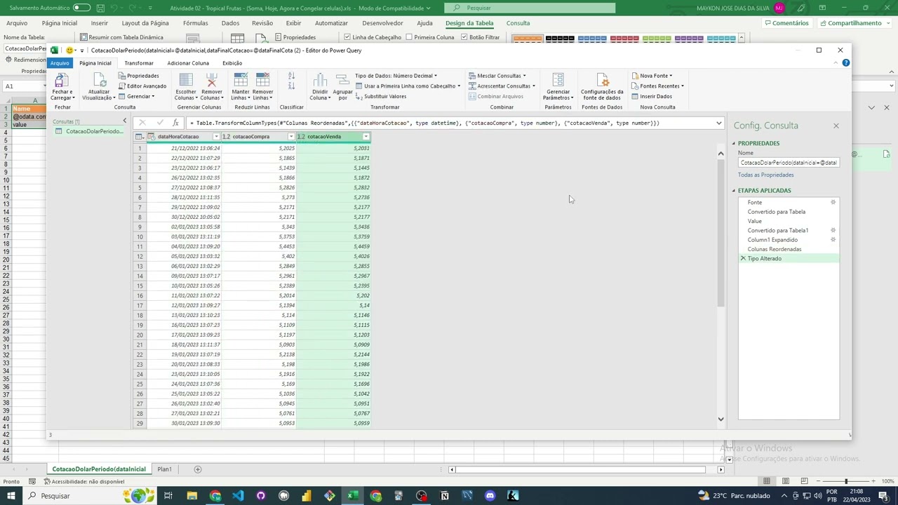 Utilizando a API do Banco Central | Excel | #002