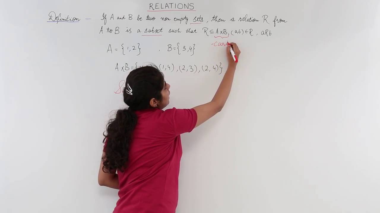 Class 12th – Overview of Relation | Relation and Functions | Tutorials Point