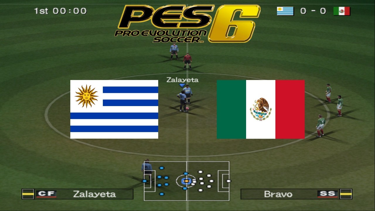PES 6: Uruguay vs Mexico - International Clash | Pro Evolution Soccer 6 Gameplay