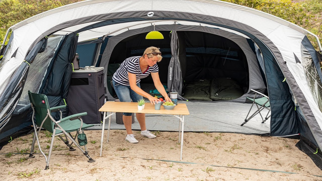 Anne-Vibeke Rejser tester familieteltet Outwell Bayland 6P på Anholt