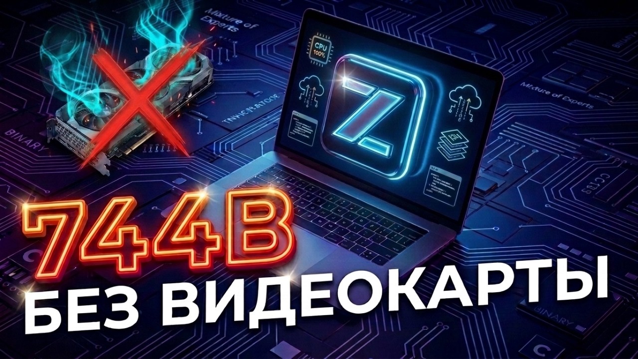 Запуск ИИ на 744 МЛРД параметров БЕЗ видеокарты! Обзор GLM-5.2 локально