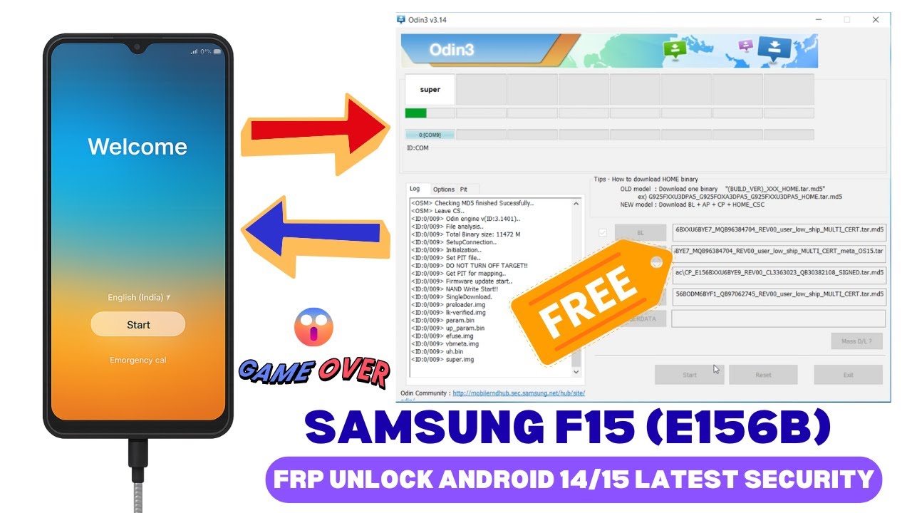 Samsung Galaxy F15 5G FRP Bypass | Samsung E156B FRP Unlock Android 14 to 15 Update Odin Tool FREE
