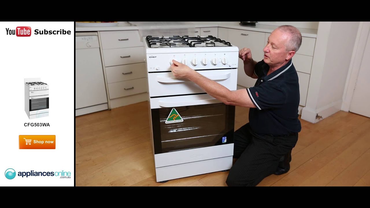 Экспертный обзор отдельно стоящей газовой духовки/плиты Chef CFG503WA &mdash; Appliances Online