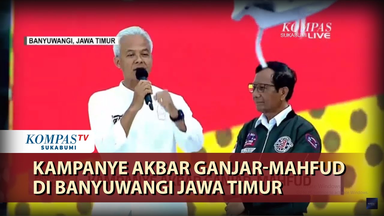 Kampanye Akbar Ganjar-Mahfud di Banyuwangi Jawa Timur