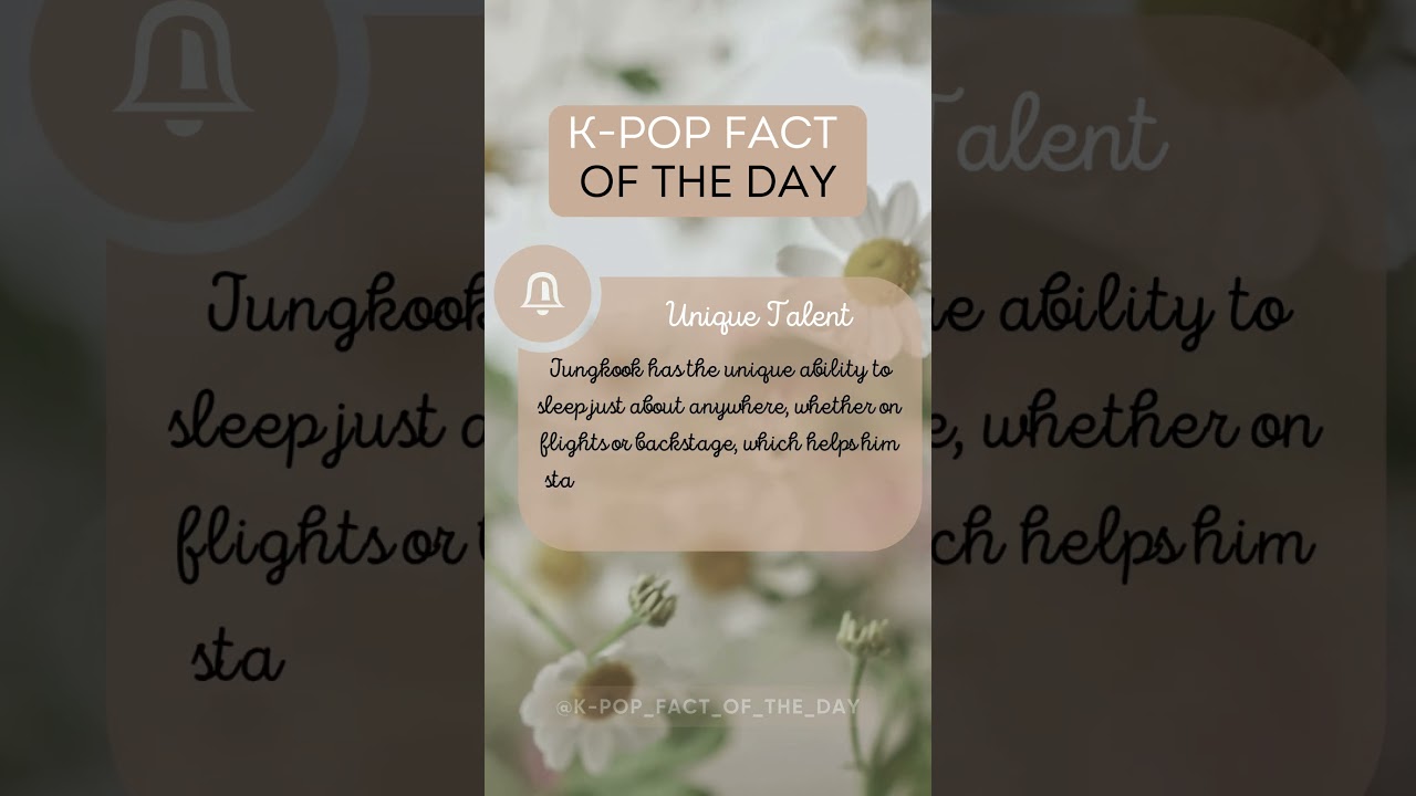 Fact of the day about Jungkook from BTS  #btsjk #btsjungkook #jeonjungkook #jk #jungkook #kookie
