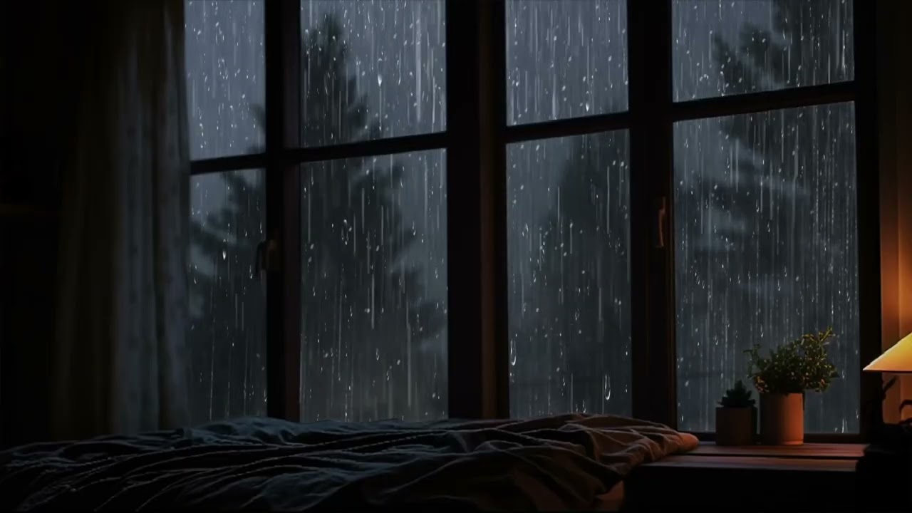 Continuous Rain on Window | Calm Mind & Sleep Deeply
