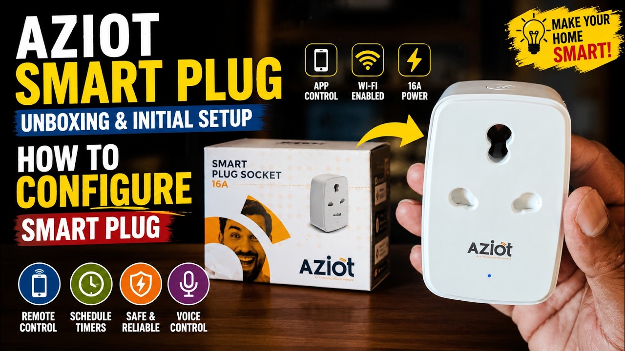 AZIOT Smart Plug with Energy Monitoring | Unboxing and Initial Setup | How to configure Smart Plug
