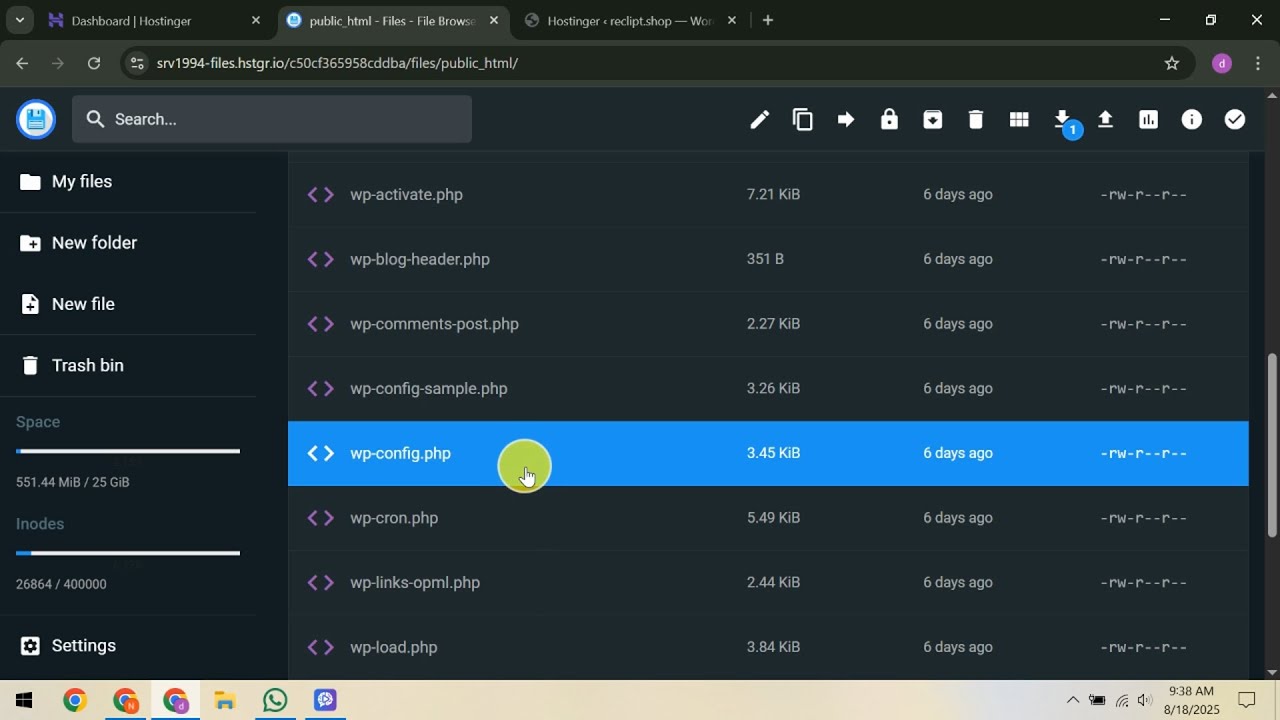 How To Change WordPress Database Prefix in Hostinger