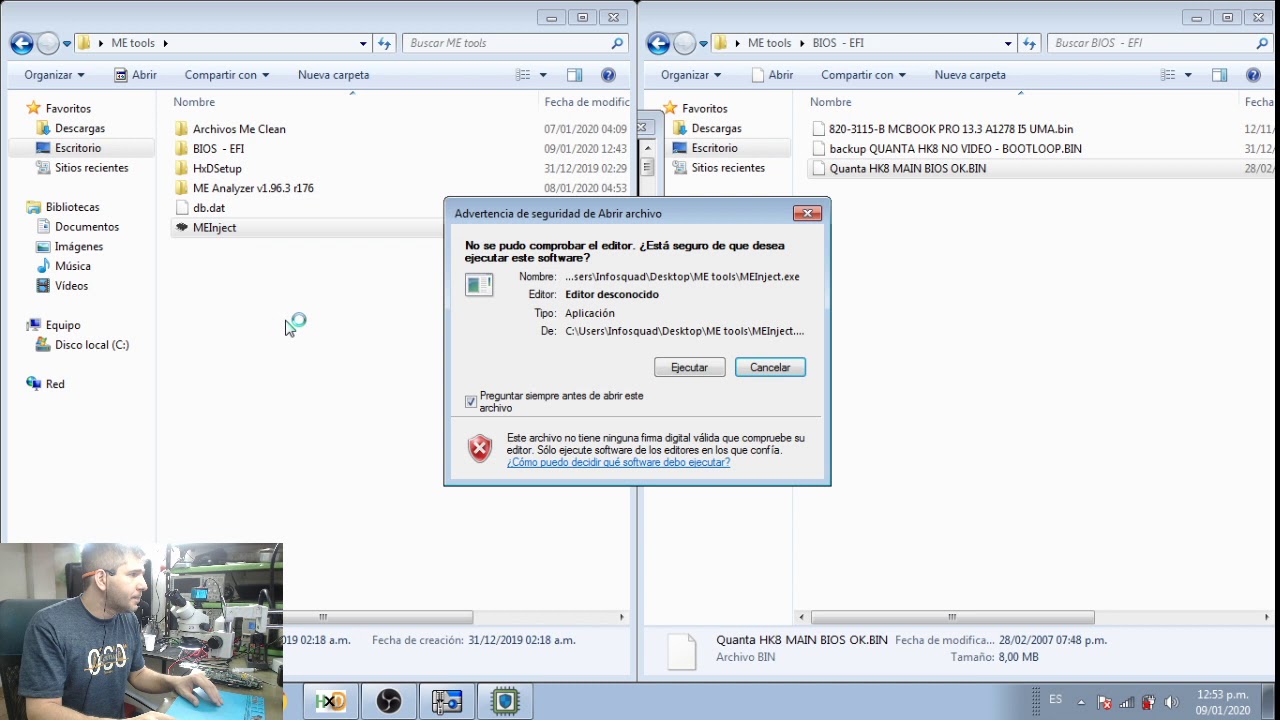 Edición de BIOS / EFI  parte 1 - Clean ME - Me injector - ME analyzer