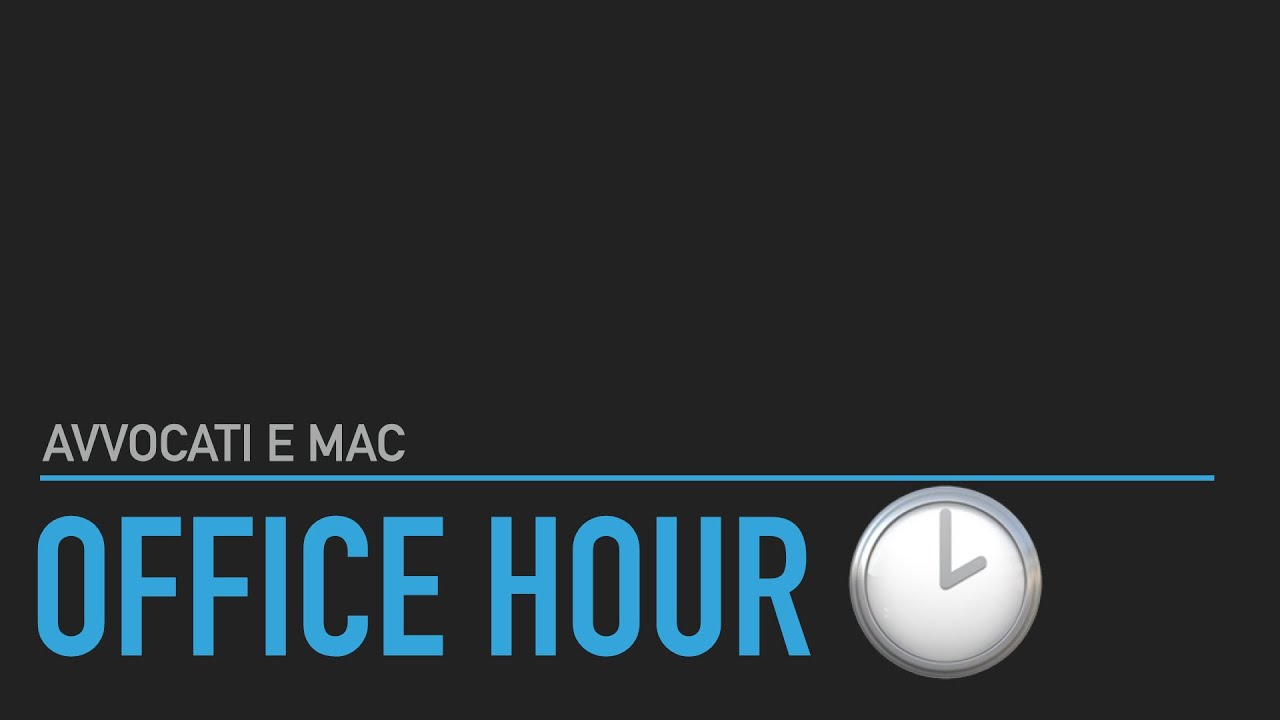 Office Hours 17 Novembre 2022