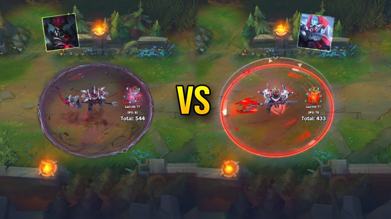 Old God Mordekaiser vs Project Mordekaiser Skin Comparison - League of Legends