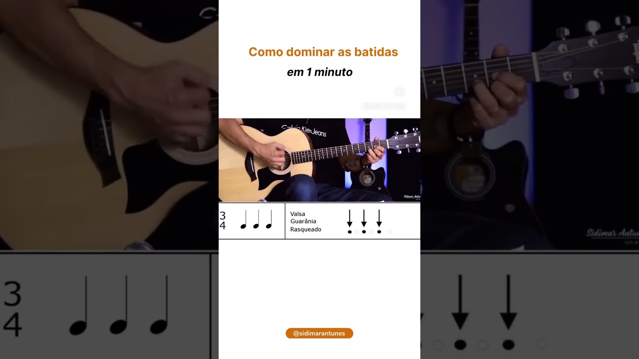 Como dominar batidas com Prof. Sidimar Antunes #shorts #fyp #viol&atilde;o #comotocar