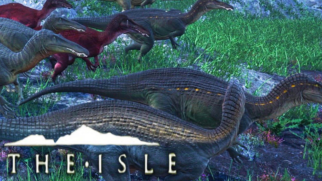 The Isle - SUCHOMIMUS ARMY, RAPTOR PACK AMBUSH (Early Access Gameplay)