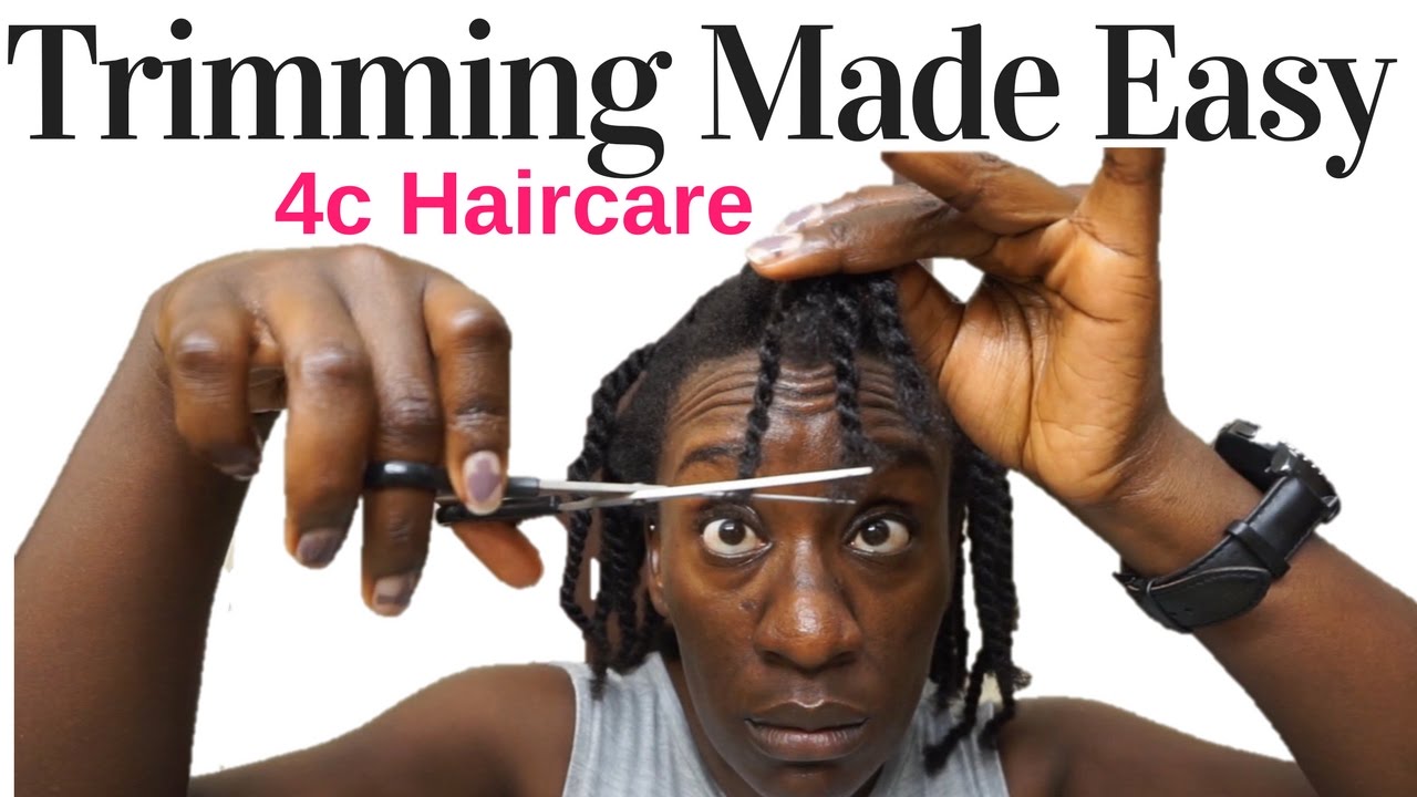 The Best Way To Trim Natural Hair Yourself | No Heat Method To Trim