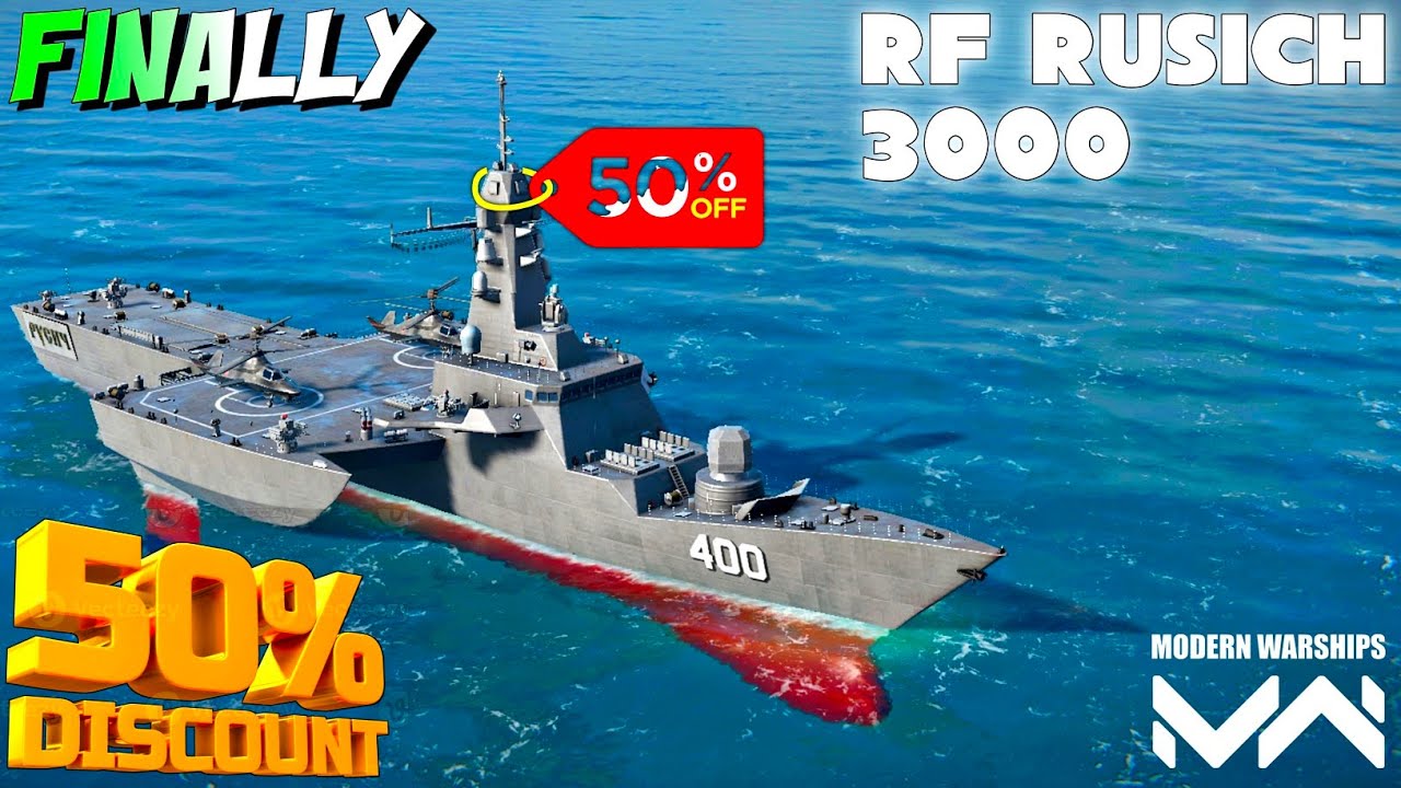 50% OFF 🔥 RF Rusich 3000 ⚓ Brutal Damage Test | Modern Warships
