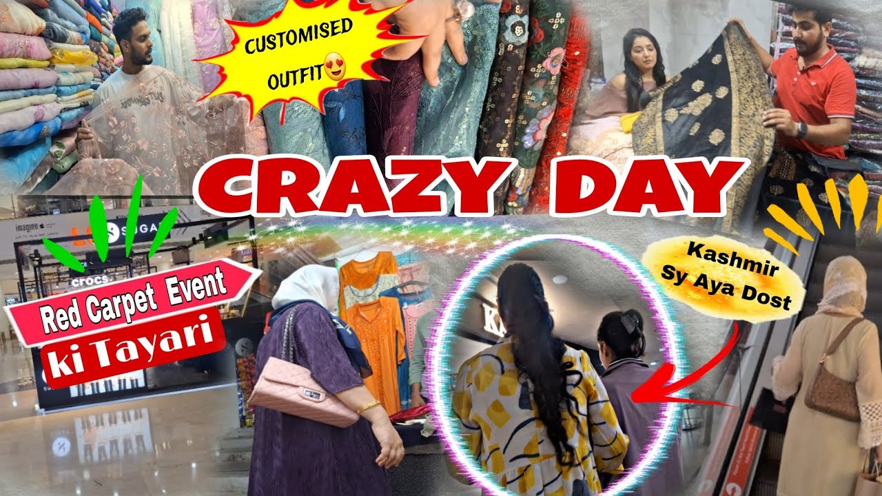Red Carpet Event ki Tayari🤗|| Scratch outfit 👗|| Hidden Shop Revealed ||Day with kashmiri friend
