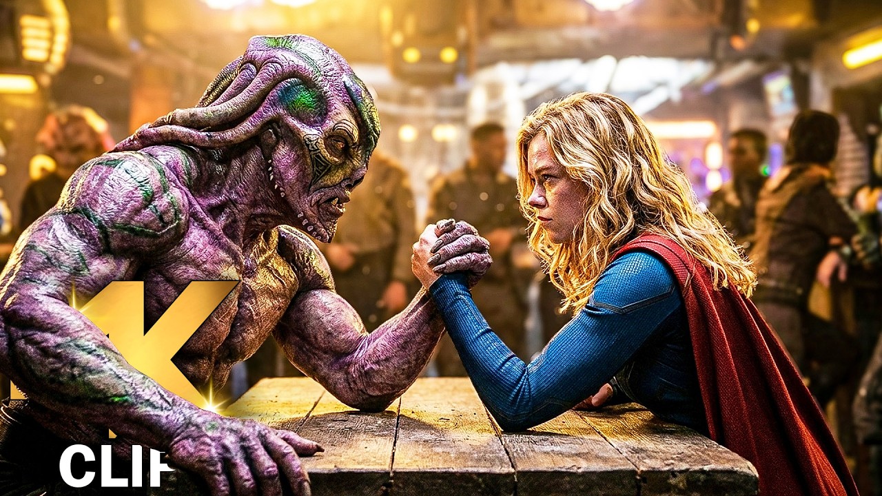 Supergirl Vs Alien Arm Wrestling Scene | SUPERGIRL (2026) Movie CLIP 4K