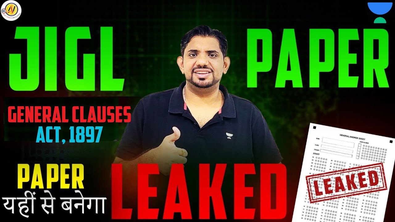 CS Executive JIGL One Shot Revision General Clauses Act, 1897 CS Amit Vohra #unacademy #unacademycs
