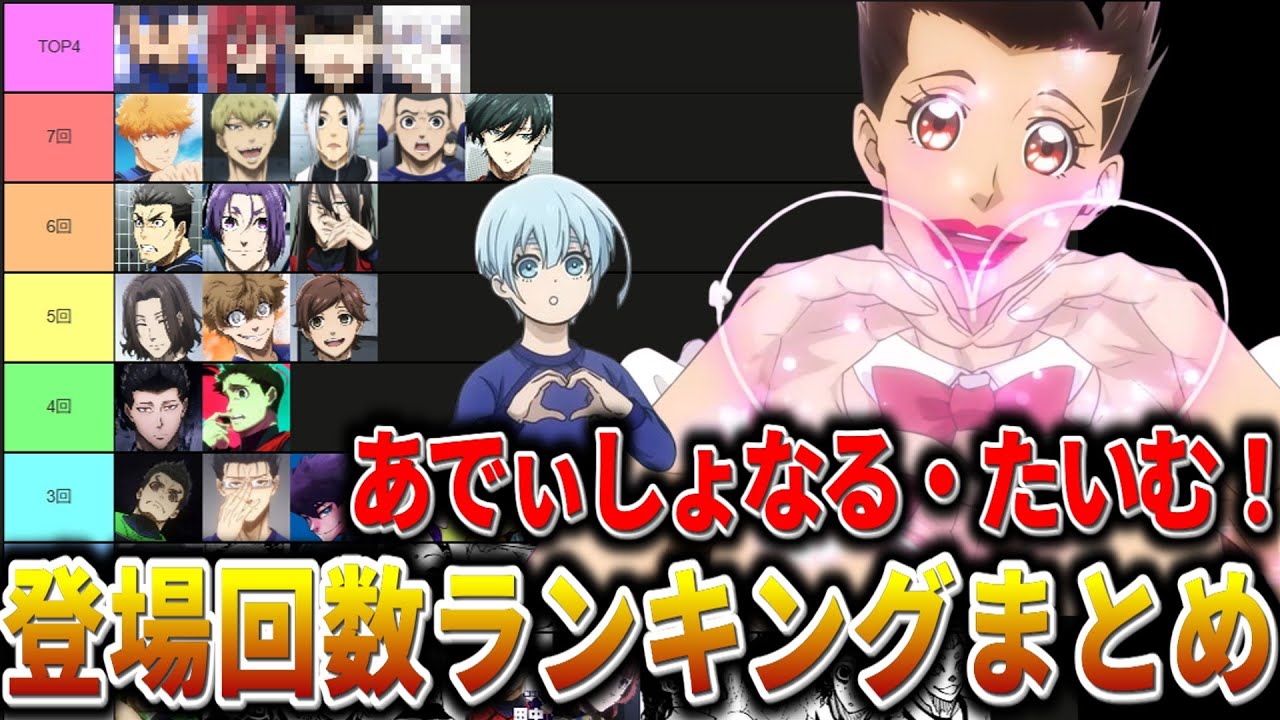 【あでぃしょなるたいむ】　ブルーロックあでぃしょなる・たいむ！登場回数ランキング　ゆっくり考察　#ブルーロック