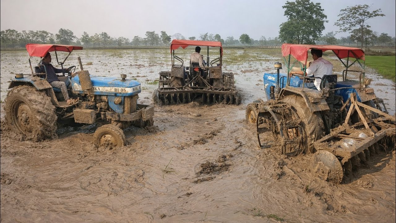 Khet me kam karne gay #tractor ..