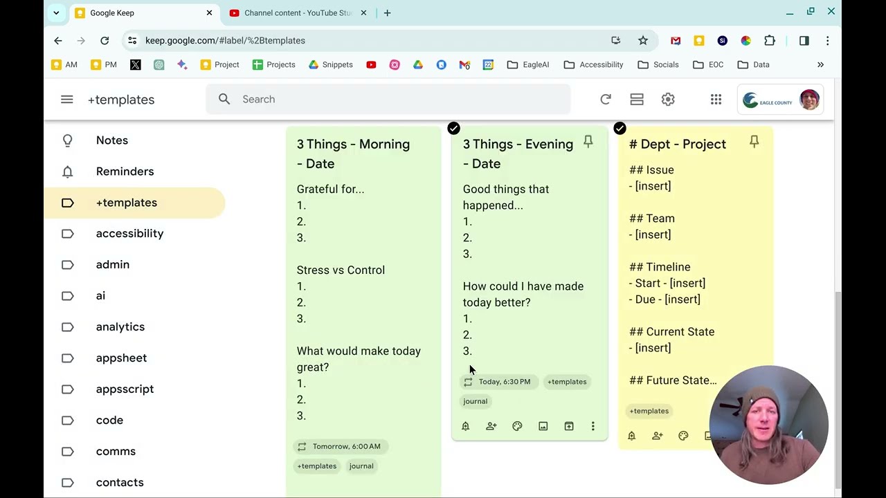 My Lazy Spot - Google Keep - Using Keep Templates for Project Management and Notes