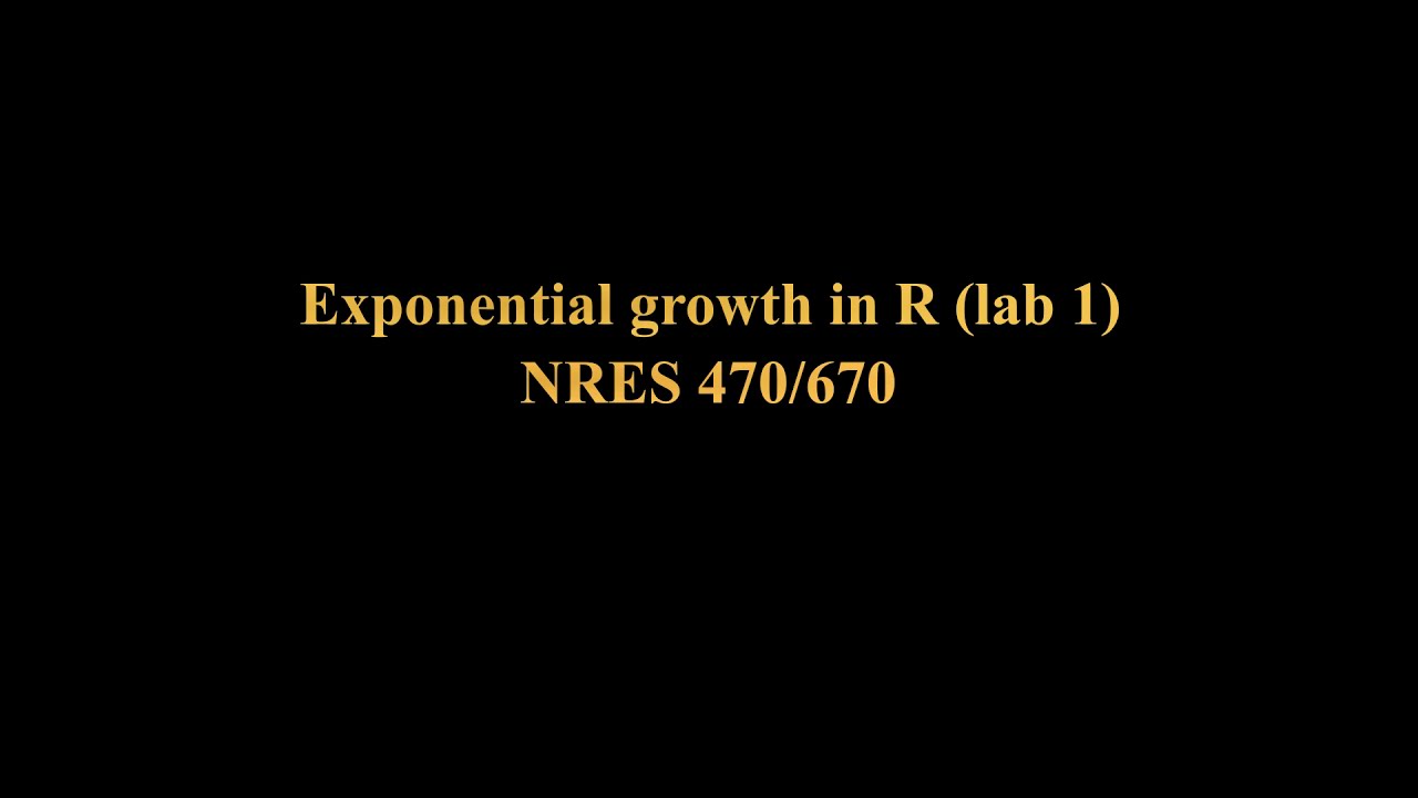 Exponential growth in R (lab 1)