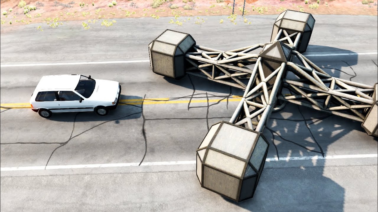 Carros vs Martelo - BeamNG