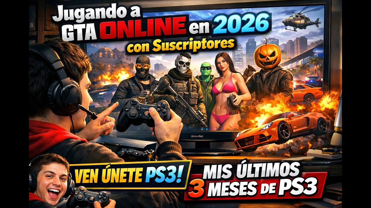 jugando a gta online en 2026 con suscritores ven unete ps3 y mis últimos 3 meses de ps3